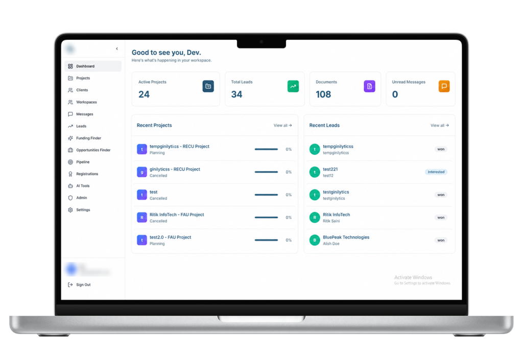 Grandtuity Dashboard